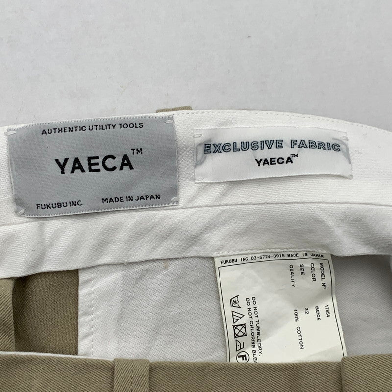【中古品】【メンズ】 YAECA ヤエカ チノパンツ ボトムス ブランド 古着 (fuz) 151-260606-gm-20-oto サイズ：32 カラー：ベージュ 万代Net店