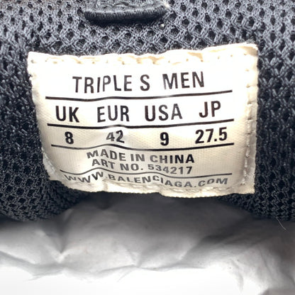 【中古品】【メンズ】 BALENCIAGA バレンシアガ TRIPLE S スニーカー 靴 162-260429-ts-12-otoh カラー：ブラック 万代Net店