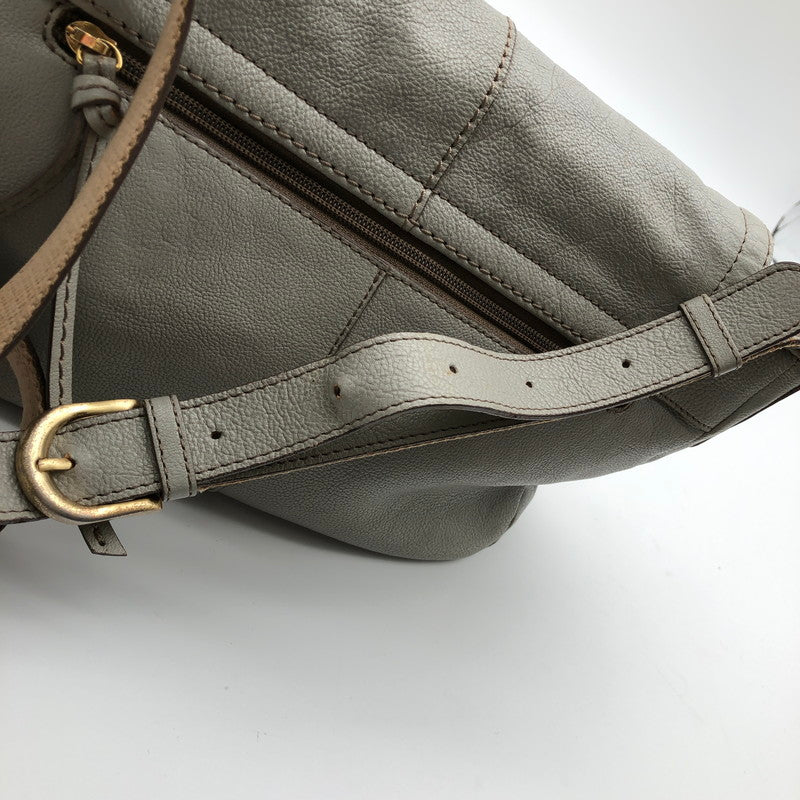 【中古品】【レディース】 ESTIME エスティーヌ レザー ショルダーバッグ カバン 188-260623-sm-05-otoh カラー：ライトグレー 万代Net店