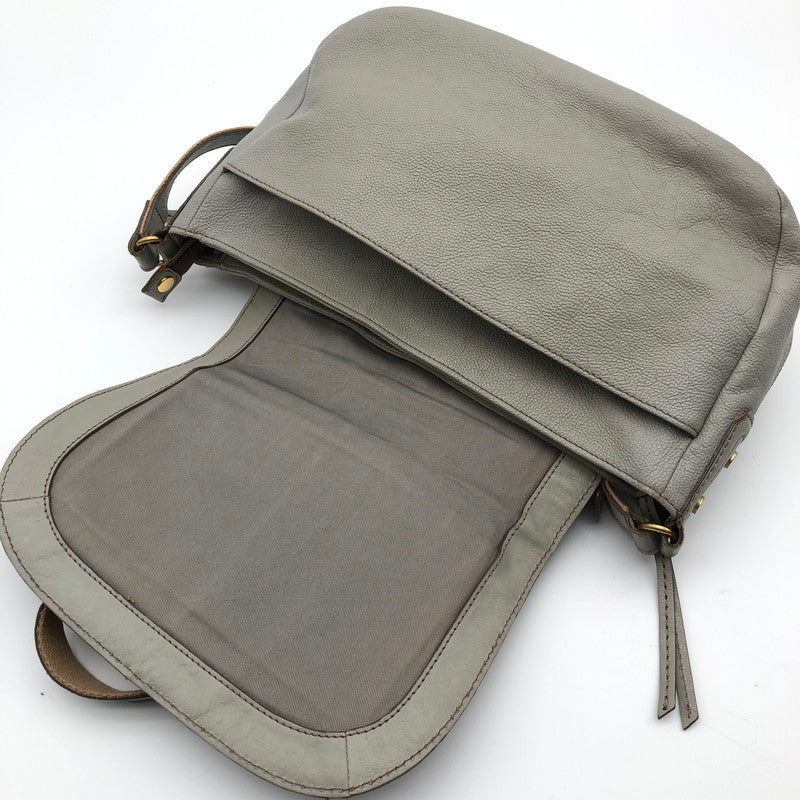 【中古品】【レディース】 ESTIME エスティーヌ レザー ショルダーバッグ カバン 188-260623-sm-05-otoh カラー：ライトグレー 万代Net店