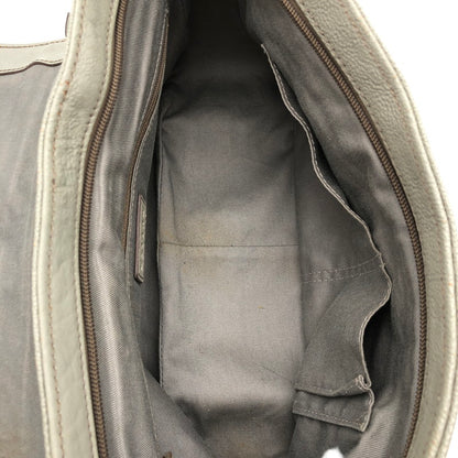 【中古品】【レディース】 ESTIME エスティーヌ レザー ショルダーバッグ カバン 188-260623-sm-05-otoh カラー：ライトグレー 万代Net店