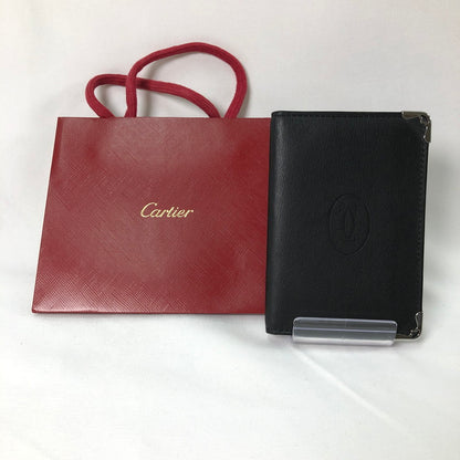 【中古品】【レディース】 CARTIER カルティエ マスト ドゥ カルティエ カードホルダー 名刺入れ 定期入れ 192-260624-sm-04-otoh カラー：ブラック 万代Net店