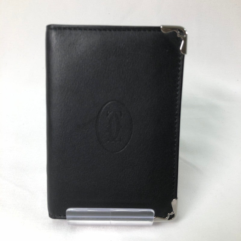 【中古品】【レディース】 CARTIER カルティエ マスト ドゥ カルティエ カードホルダー 名刺入れ 定期入れ 192-260624-sm-04-otoh カラー：ブラック 万代Net店