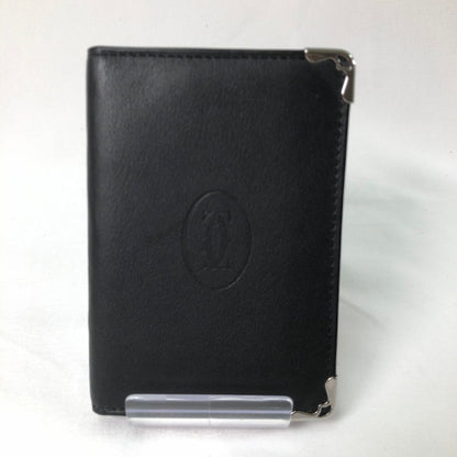 【中古品】【レディース】 CARTIER カルティエ マスト ドゥ カルティエ カードホルダー 名刺入れ 定期入れ 192-260624-sm-04-otoh カラー：ブラック 万代Net店