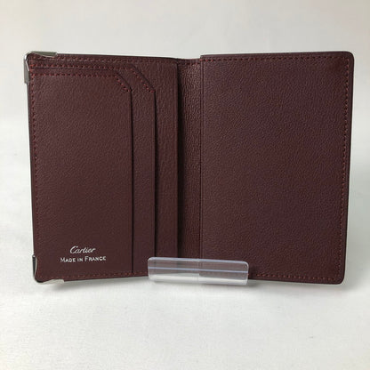 【中古品】【レディース】 CARTIER カルティエ マスト ドゥ カルティエ カードホルダー 名刺入れ 定期入れ 192-260624-sm-04-otoh カラー：ブラック 万代Net店