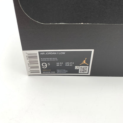 【中古美品】【メンズ】 NIKE ナイキ 553558-063 AIR JORDAN 1 LOW"WHITE TOE" スニーカー 靴 160-260601-st-05-otoh カラー：ホワイトトゥ/ファイヤーレッド 万代Net店