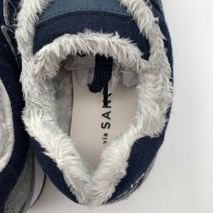 【中古美品】【メンズ】 via SANGACIO にゅ～ず Tweed スニーカー 靴 162-260601-st-08-otoh カラー：ネイビー/グレー 万代Net店