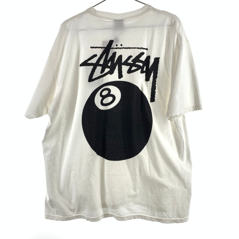 【中古美品】【メンズ】 Stüssy ステューシー 8Ball Tee Tシャツ 147-260430-ts-04-otoh サイズ：XL カラー：ホワイト 万代Net店