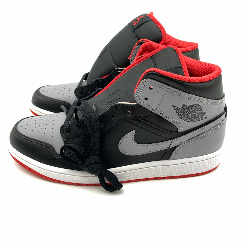 【中古美品】【メンズ】 NIKE ナイキ DQ8426-006 AIR JORDAN 1 MID "Black/Cement Grey-Fire Red" スニーカー 靴 160-260601-st-10-otoh カラー：ブラック/ファイヤーレッド/ホワイト/セメントグレー 万代Net店