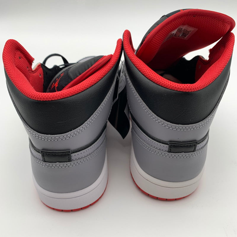 【中古美品】【メンズ】 NIKE ナイキ DQ8426-006 AIR JORDAN 1 MID "Black/Cement Grey-Fire Red" スニーカー 靴 160-260601-st-10-otoh カラー：ブラック/ファイヤーレッド/ホワイト/セメントグレー 万代Net店