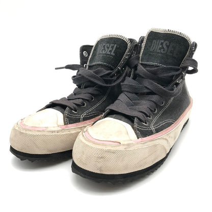 【中古品】【レディース】 DIESEL S-PRINCIPIA MID ディーゼル S-プリンシピア ミッド ウィメンズ スニーカー ハイカットスニーカー 靴 162-260715-sm-06-otoh カラー：ウォッシュドブラック 万代Net店
