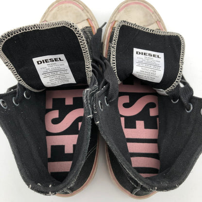 【中古品】【レディース】 DIESEL S-PRINCIPIA MID ディーゼル S-プリンシピア ミッド ウィメンズ スニーカー ハイカットスニーカー 靴 162-260715-sm-06-otoh カラー：ウォッシュドブラック 万代Net店