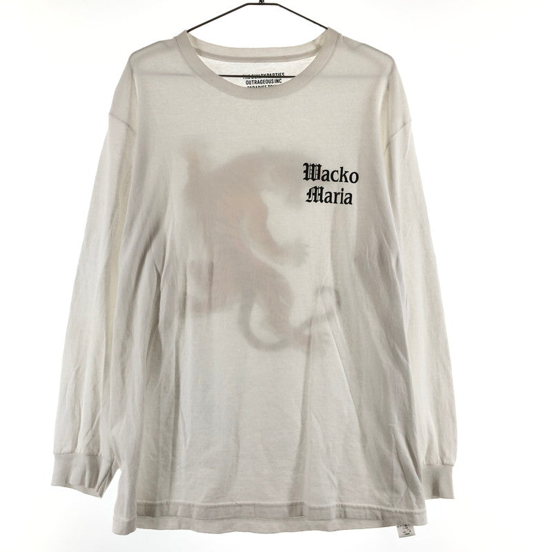 【中古品】【メンズ】 WACKO MARIA ワコマリア TIM LEHI 虎 バックプリント 長袖Tシャツ ホワイト 147-260602-sm-01-otoh サイズ：L カラー：ホワイト 万代Net店