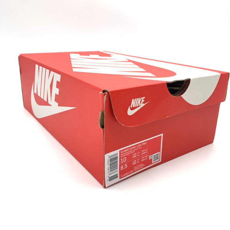 【中古美品】【メンズ】 NIKE ナイキ FJ4555-100 WMNS DUNK LOW PRM "TEAM RED AND WHITE" スニーカー 靴 160-260618-st-16-otoh カラー：ホワイト / チームレッド - ココナッツミルク 万代Net店