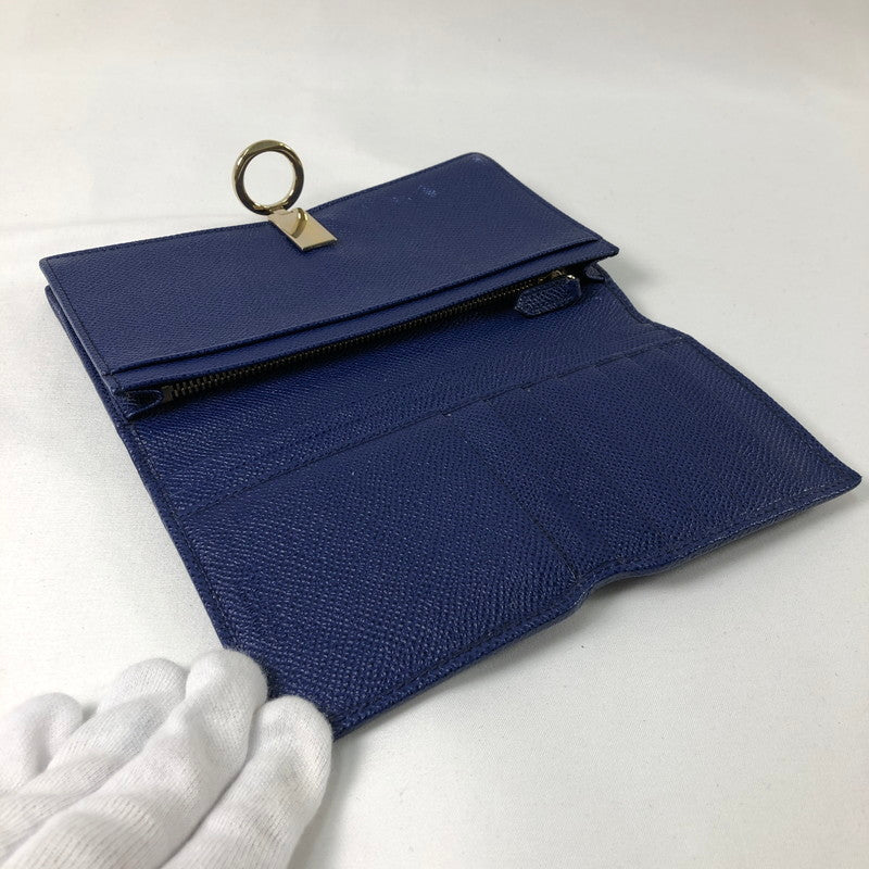 【中古品】【レディース】 BVLGARI ブルガリ ブルガリ ブルーダリア 長財布 財布 181-260624-sm-02-otoh カラー：ネイビーブルー 万代Net店