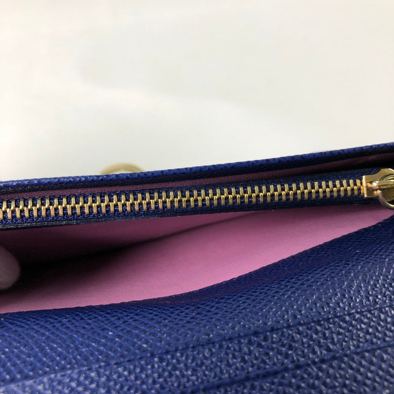 【中古品】【レディース】 BVLGARI ブルガリ ブルガリ ブルーダリア 長財布 財布 181-260624-sm-02-otoh カラー：ネイビーブルー 万代Net店