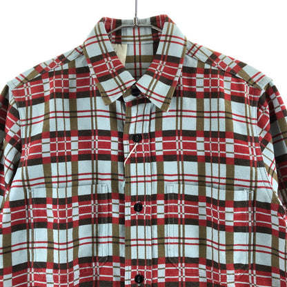 【中古品】【メンズ】 N.HOOLYWOOD N.HOOLYWOOD エヌハリウッド 長袖コットンチェックワークシャツ 長袖ネルシャツ 140-260703-sm-08-otoh カラー：ライトブルー レッド 万代Net店