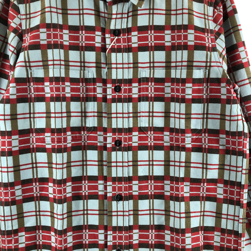 【中古品】【メンズ】 N.HOOLYWOOD N.HOOLYWOOD エヌハリウッド 長袖コットンチェックワークシャツ 長袖ネルシャツ 140-260703-sm-08-otoh カラー：ライトブルー レッド 万代Net店