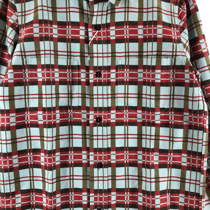 【中古品】【メンズ】 N.HOOLYWOOD N.HOOLYWOOD エヌハリウッド 長袖コットンチェックワークシャツ 長袖ネルシャツ 140-260703-sm-08-otoh カラー：ライトブルー レッド 万代Net店