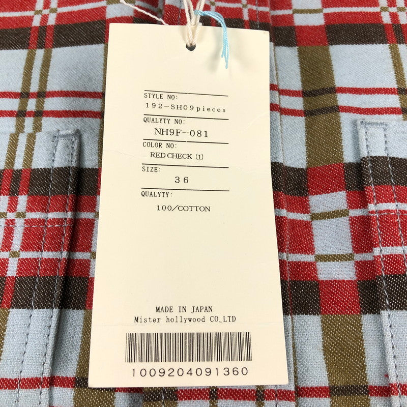 【中古品】【メンズ】 N.HOOLYWOOD N.HOOLYWOOD エヌハリウッド 長袖コットンチェックワークシャツ 長袖ネルシャツ 140-260703-sm-08-otoh カラー：ライトブルー レッド 万代Net店