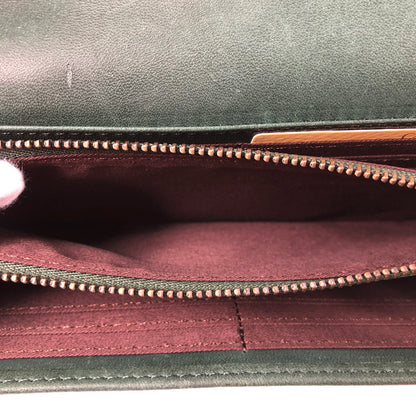 【中古品】【レディース】 PONY LEATHER ポニーレザー 馬革 長財布 財布 200-260624-sm-01-otoh カラー：ダークグリーン 万代Net店