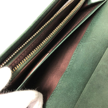 【中古品】【レディース】 PONY LEATHER ポニーレザー 馬革 長財布 財布 200-260624-sm-01-otoh カラー：ダークグリーン 万代Net店