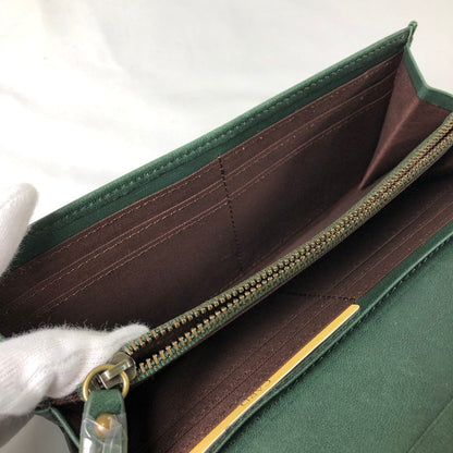 【中古品】【レディース】 PONY LEATHER ポニーレザー 馬革 長財布 財布 200-260624-sm-01-otoh カラー：ダークグリーン 万代Net店
