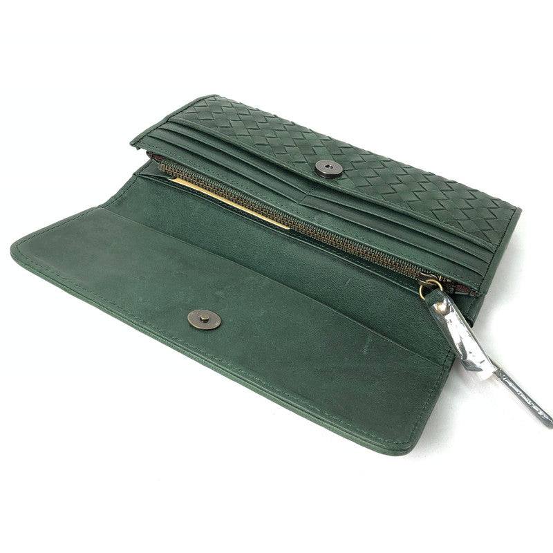 【中古品】【レディース】 PONY LEATHER ポニーレザー 馬革 長財布 財布 200-260624-sm-01-otoh カラー：ダークグリーン 万代Net店