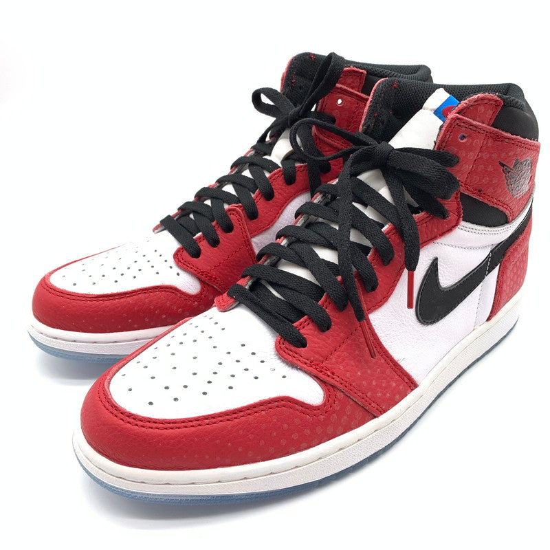 【中古美品】【メンズ】 NIKE ナイキ SPIDERMAN スパイダーマン 555088-602 AIR JORDAN エアジョーダン 1 ORIGIN STORY GYM RED WHITE PHOTO BLUE BLACK スニーカー 靴 160-260404-ts-05-otoh 万代Net店