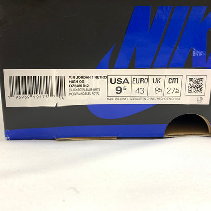 【中古品】【メンズ】 NIKE ナイキ DZ5485-042 AIR JORDAN 1 RETRO HIGH OG "ROYAL REIMAGINED" スニーカー 靴 160-260602-st-07-otoh カラー：ブラック/ロイヤルブルー/ホワイト 万代Net店