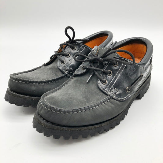 【中古美品】【メンズ】 TIMBERLAND ティンバーランド 3EYE LUG デッキシューズ A67148 スニーカー 靴 162-260507-st-02-otoh カラー：ダークグリーン スエード / ダークグレー 万代Net店