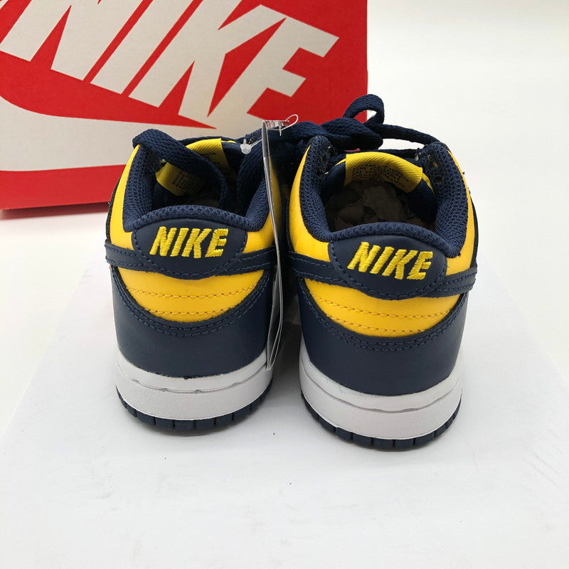 【中古美品】【キッズ】 NIKE CW1588 700 Nike PS Dunk Low "Michigan" ナイキ ダンクロー ミシガン 160-260321-ts-03-otoh サイズ：17cm カラー：バーシティメイズ / ミッドナイトネイビー 万代Net店