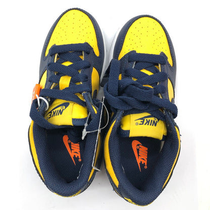 【中古美品】【キッズ】 NIKE CW1588 700 Nike PS Dunk Low "Michigan" ナイキ ダンクロー ミシガン 160-260321-ts-03-otoh サイズ：17cm カラー：バーシティメイズ / ミッドナイトネイビー 万代Net店