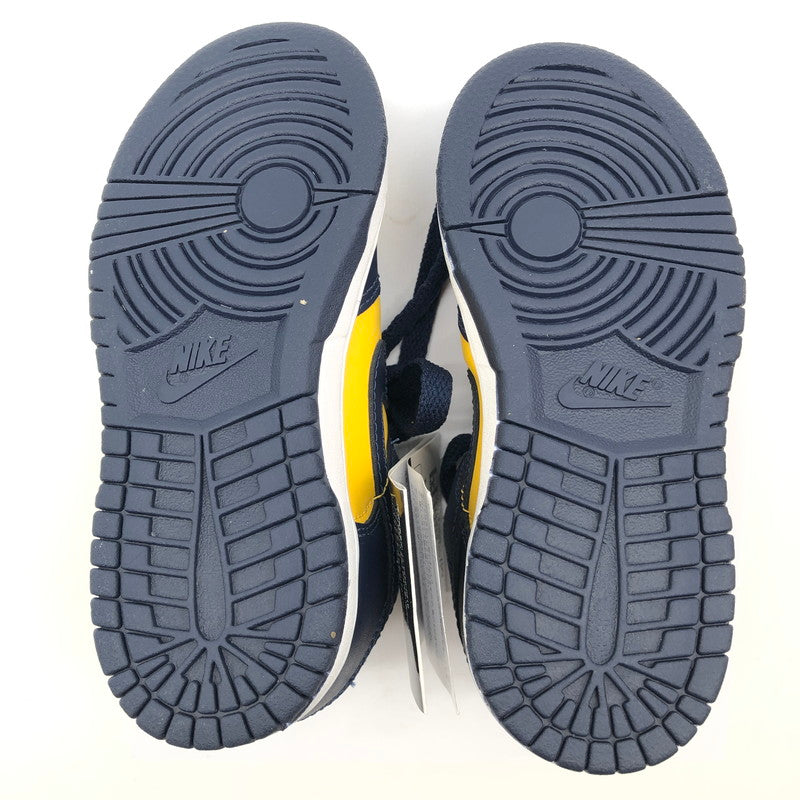 【中古美品】【キッズ】 NIKE CW1588 700 Nike PS Dunk Low "Michigan" ナイキ ダンクロー ミシガン 160-260321-ts-03-otoh サイズ：17cm カラー：バーシティメイズ / ミッドナイトネイビー 万代Net店