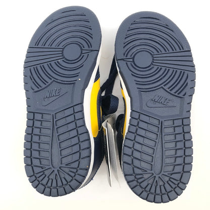 【中古美品】【キッズ】 NIKE CW1588 700 Nike PS Dunk Low "Michigan" ナイキ ダンクロー ミシガン 160-260321-ts-03-otoh サイズ：17cm カラー：バーシティメイズ / ミッドナイトネイビー 万代Net店