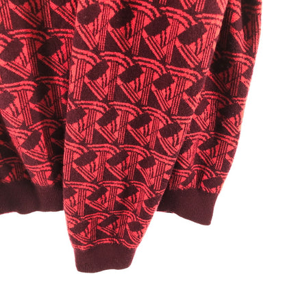 【現状渡し品】【メンズ】 KENZO ケンゾー 総柄ニット セーター クルーネックニット 147-260512-sy-03-otoh カラー：レッド系 万代Net店