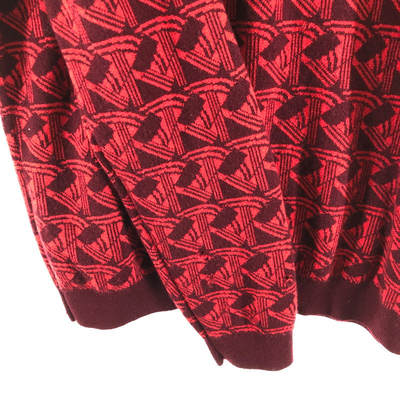 【現状渡し品】【メンズ】 KENZO ケンゾー 総柄ニット セーター クルーネックニット 147-260512-sy-03-otoh カラー：レッド系 万代Net店