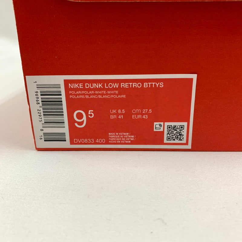 【中古美品】【メンズ】 NIKE ナイキ DV0833-400 DUNK LOW RETRO BTTYS "POLAR BLUE スニーカー 靴 160-260602-st-06-otoh カラー：ホワイト/ポーラーブルー） 万代Net店