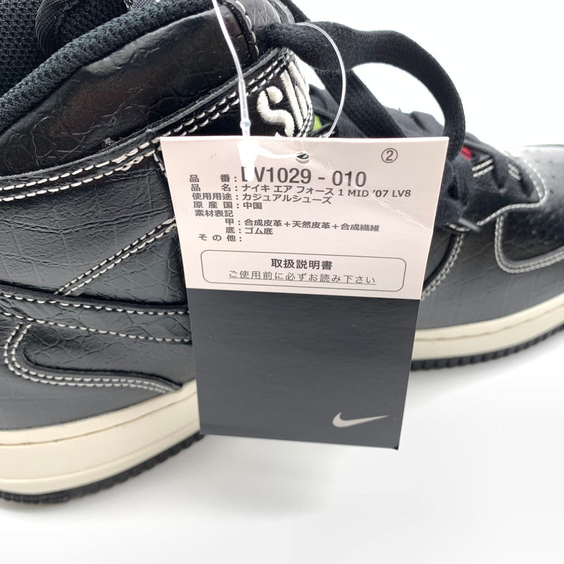 【中古美品】【メンズ】 NIKE ナイキ DV1029-010 AIR FORCE 1 MID LX ”OUR FORCE 1” スニーカー 靴 160-260601-st-07-otoh カラー：ブラック/ペールアイボリー 万代Net店
