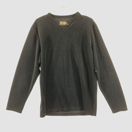 【中古品】【メンズ】 Calvin Klein カルバン・クライン Vネック ロングスリーブ カットソー 147-260506-sy-01-otoh サイズ：L カラー：ブラック系 万代Net店