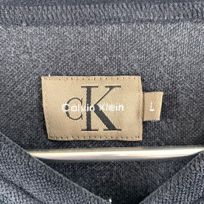 【中古品】【メンズ】 Calvin Klein カルバン・クライン Vネック ロングスリーブ カットソー 147-260506-sy-01-otoh サイズ：L カラー：ブラック系 万代Net店
