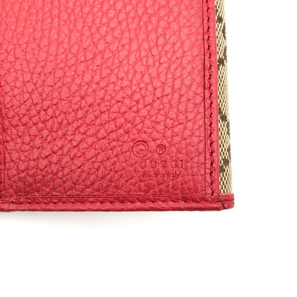【中古品】【レディース】 GUCCI 7549F 8402 グッチ GGキャンバス Wホック 長財布 財布 181-260626-sm-04-otoh カラー：ベージュ レッド 万代Net店