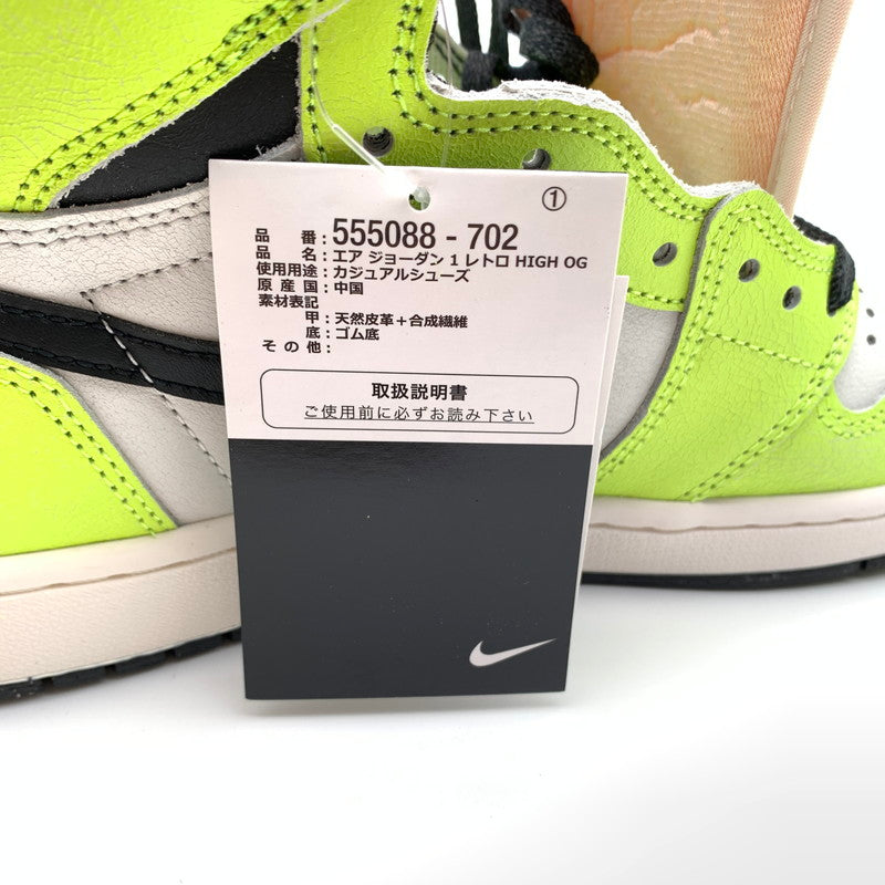 【中古美品】【メンズ】 NIKE ナイキ 555088-702 AIR JORDAN 1 HIGH OG "VOLT VISIONAIRE" スニーカー 靴 160-260601-st-01-otoh カラー：ボルト/ヴィジョネア 万代Net店