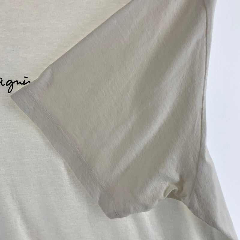 【中古品】【メンズ】 AGNES B. アニエスべー Tシャツ 半袖 ロゴプリント 147-260507-sy-04-otoh サイズ：M カラー：ホワイト系 万代Net店