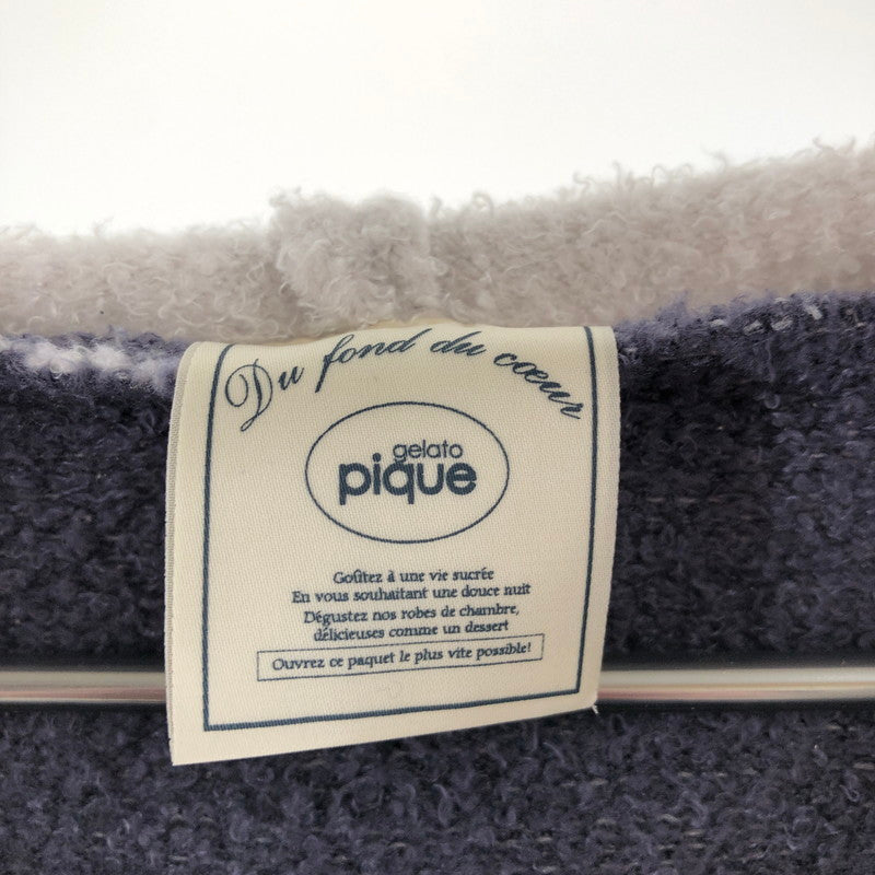 【中古品】【レディース】 GELATO PIQUE ボーダー柄ジップアップパーカー ライトアウター 147-260514-sy-01-otoh サイズ：F カラー：ホワイト/ブルー系 万代Net店