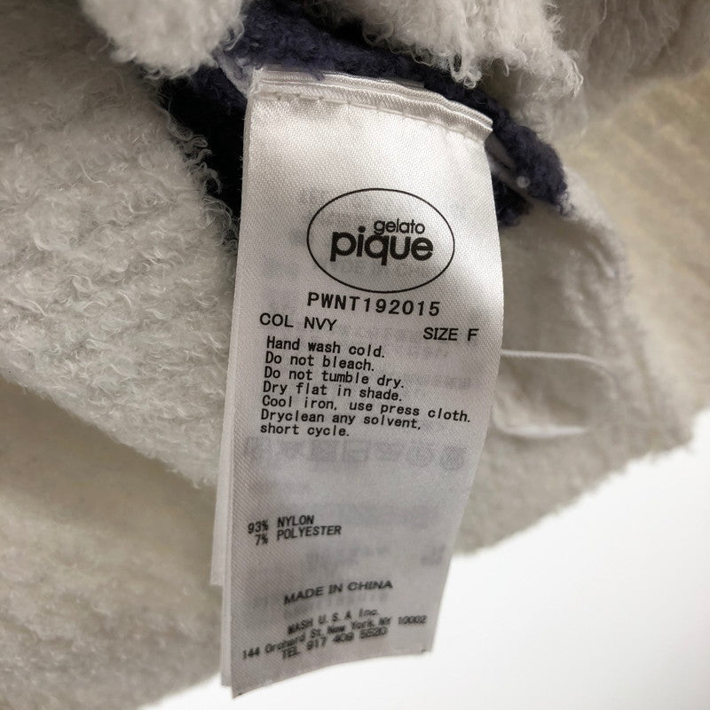 【中古品】【レディース】 GELATO PIQUE ボーダー柄ジップアップパーカー ライトアウター 147-260514-sy-01-otoh サイズ：F カラー：ホワイト/ブルー系 万代Net店