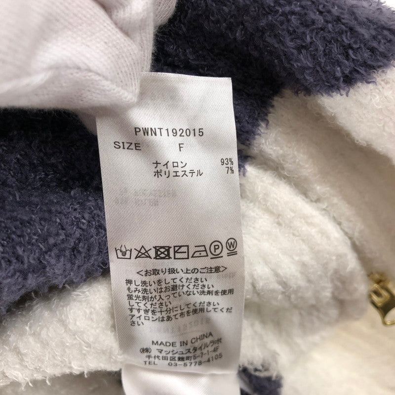 【中古品】【レディース】 GELATO PIQUE ボーダー柄ジップアップパーカー ライトアウター 147-260514-sy-01-otoh サイズ：F カラー：ホワイト/ブルー系 万代Net店