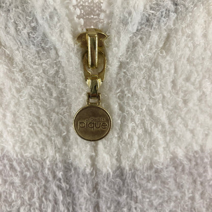 【中古品】【レディース】 GELATO PIQUE ボーダー柄ジップアップパーカー ライトアウター 147-260514-sy-01-otoh サイズ：F カラー：ホワイト/ブルー系 万代Net店