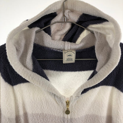 【中古品】【レディース】 GELATO PIQUE ボーダー柄ジップアップパーカー ライトアウター 147-260514-sy-01-otoh サイズ：F カラー：ホワイト/ブルー系 万代Net店