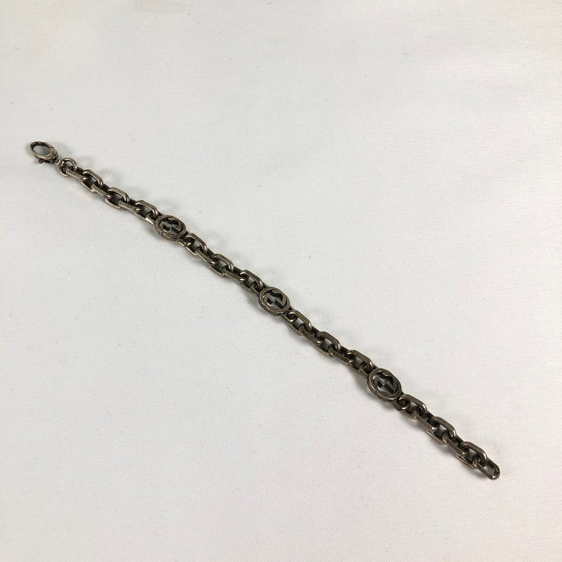 【中古品】【メンズ】 GUCCI グッチ インターロッキングG チェーン ブレスレット アクセサリー 192-260625-sm-01-otoh カラー：スターリングシルバー 万代Net店
